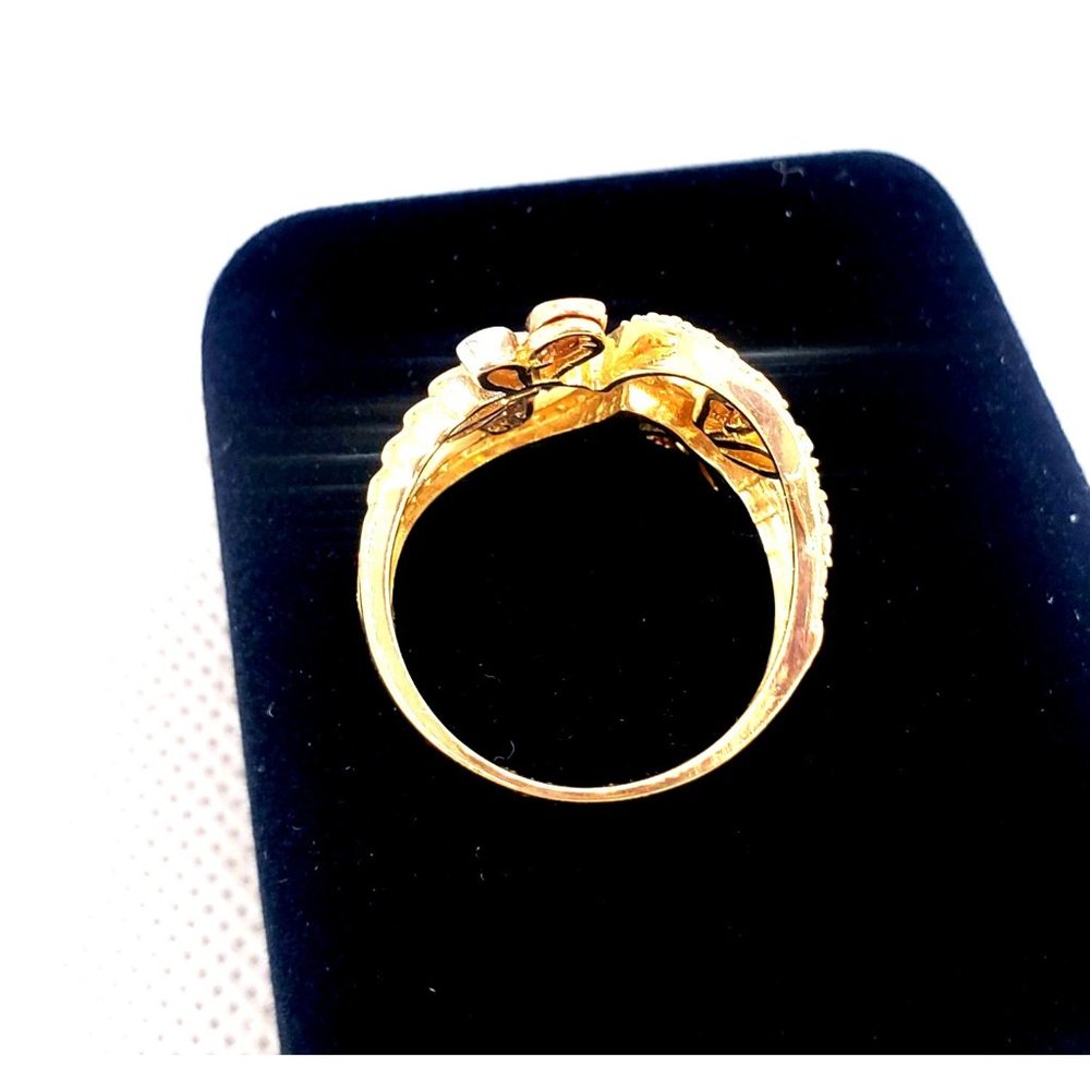 14 k GOLD Double Dragonfly Ring size 6 - Picture 13 of 16